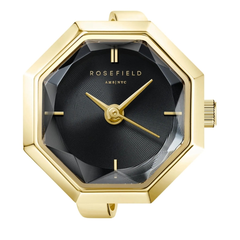 Rosefield Quarzuhr Damenuhr Studio Uhrenring schwarz
