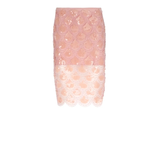 Rotate Pink Skirt With Paillettes Pink Minirokken