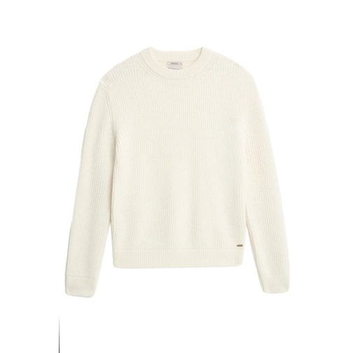 Woolrich  Merino Wool Crewneck Sweater Ivory weiß