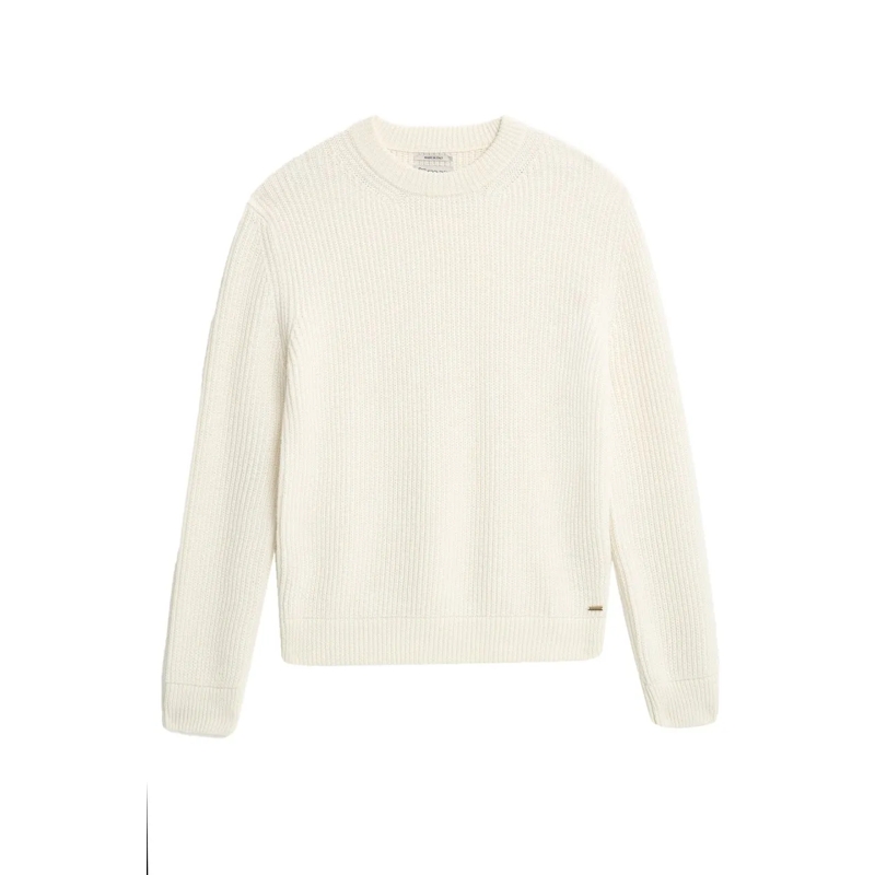 Woolrich  Merino Wool Crewneck Sweater Ivory weiß