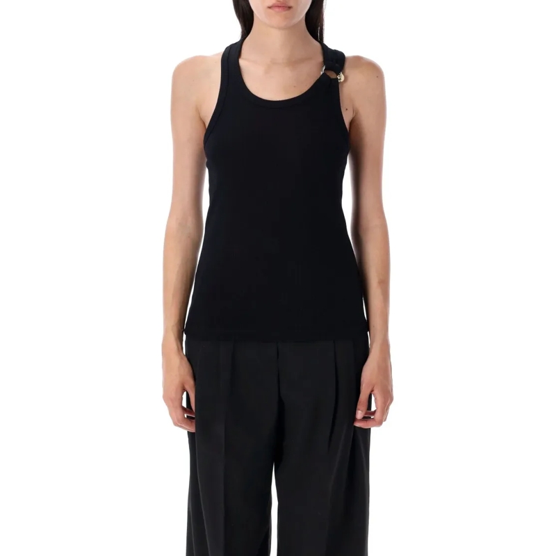 Jean Paul Gaultier Bluse Piercing Tank Top Black