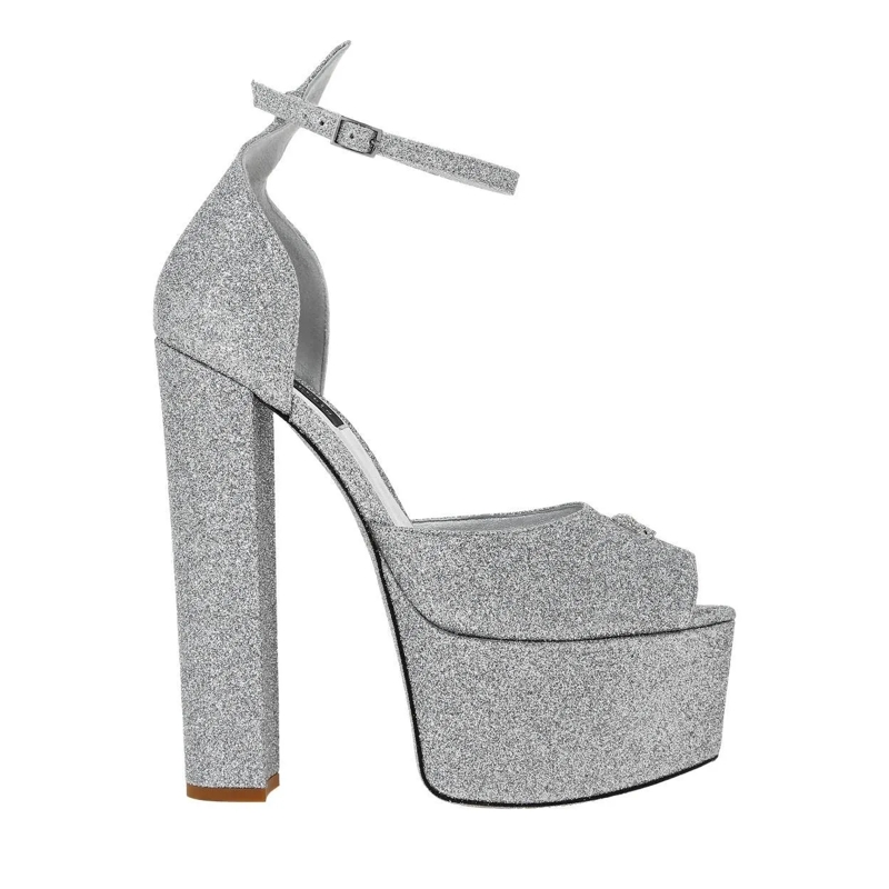 Philipp Plein Riemchensandalen Sandaletten silber