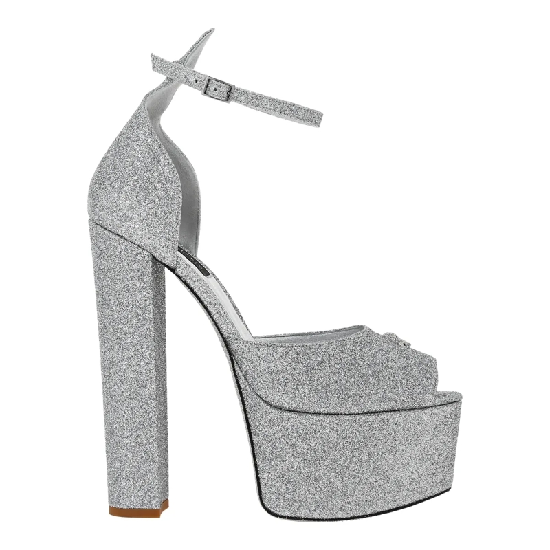 Philipp Plein Riemchensandalen Sandaletten silber(Image 2)