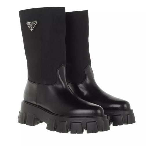 Prada Boots Leather Black Stiefelette