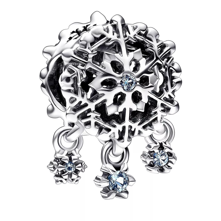 Pandora Eisige Schneeflocke Tropfen Charme Blue Pendant