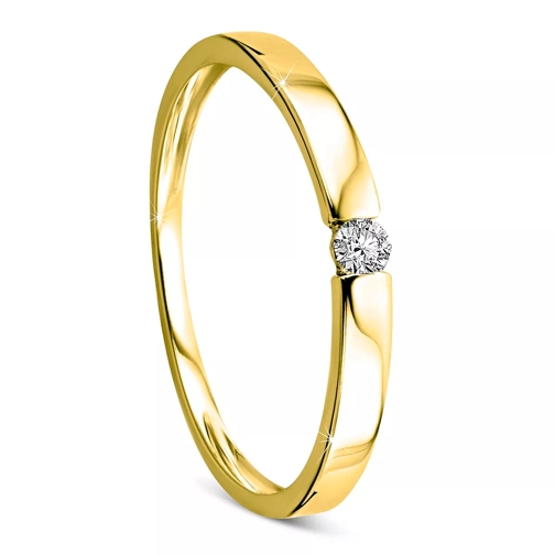 DIAMADA 14KT 0.05ct Diamond Solitaire Ring Yellow Gold Solitaire Ring
