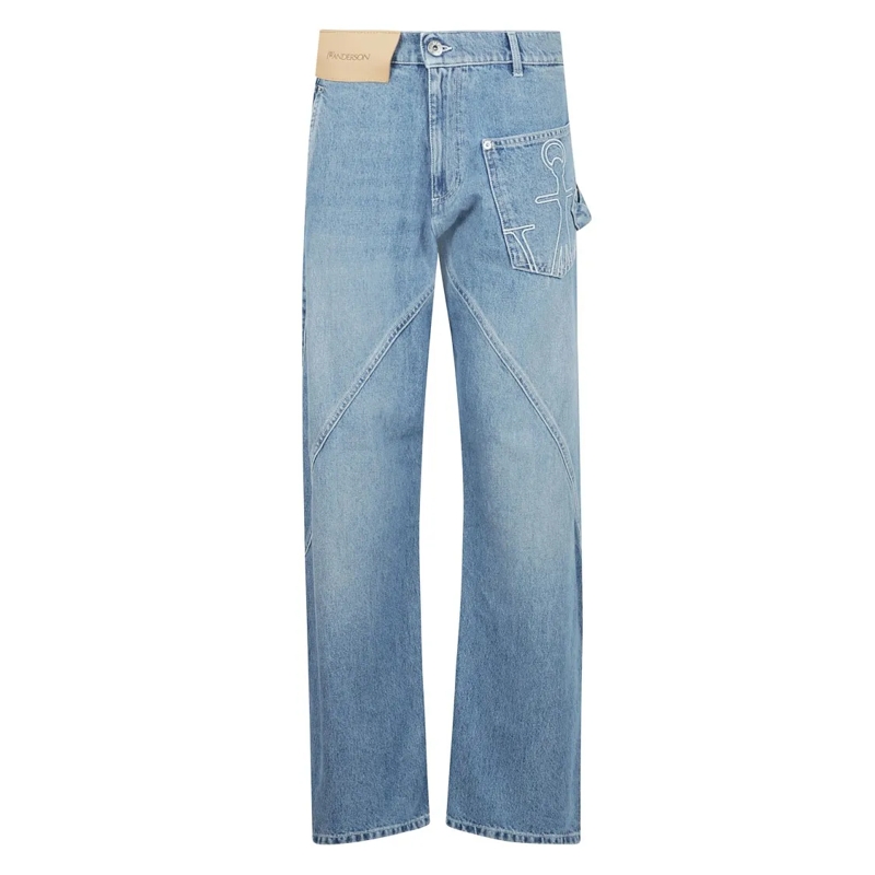 J.W.Anderson Jeans Light Denim Wide-Leg Jeans Blue