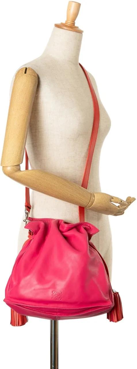 Loewe Hobo bags 2000-2023 Nappa Flamenco Tassel 30 in poeder roze