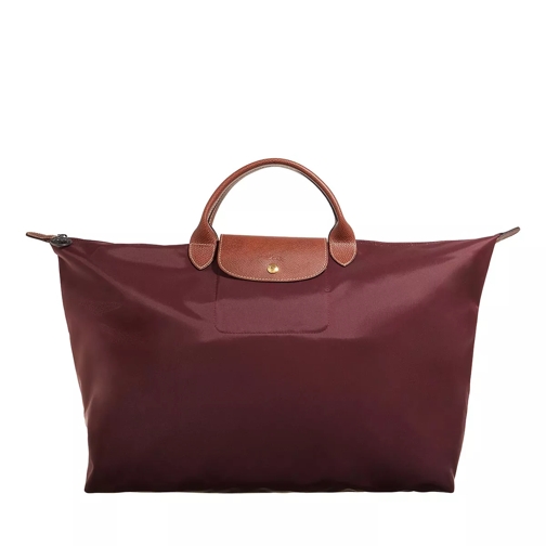 Longchamp Le Pliage Original Burgundy Weekender