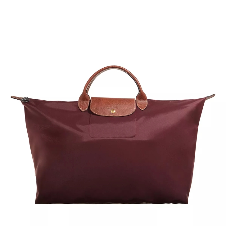 Longchamp Le Pliage Original Burgundy Weekender