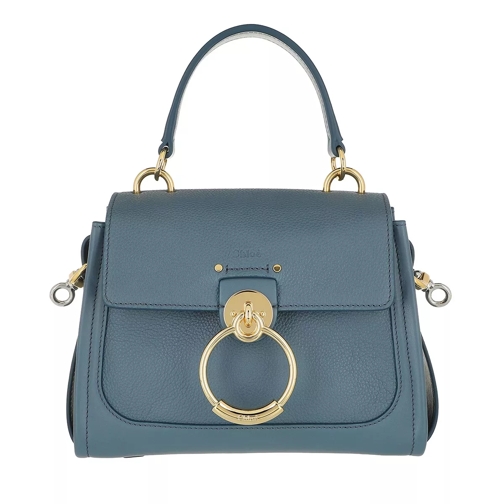 Chloé Tess Day Mini Crossbody Bag Leather Mirage Blue Satchel