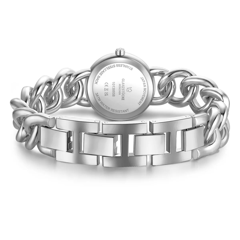 Glanzstücke München Automatikuhr Damen Armbanduhr Metall-Legierung silber(Image 5)