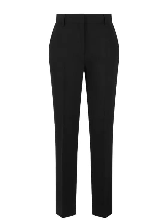 Alberta Ferretti - Wool Canvas Trouser - Größe 40 - black