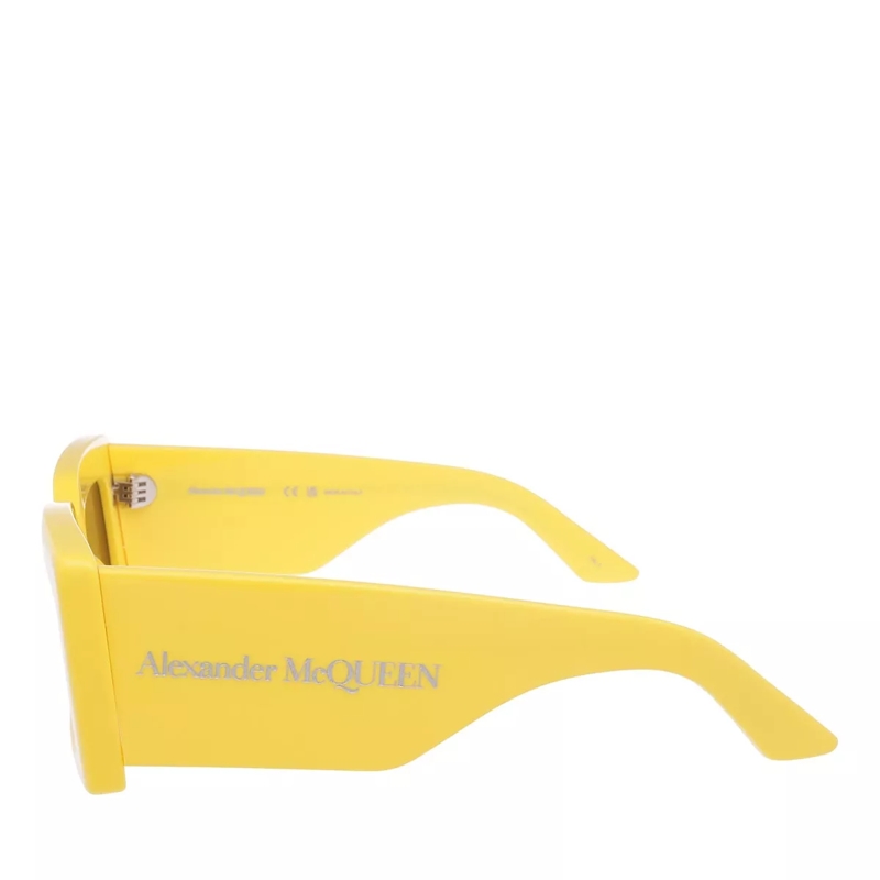Alexander McQueen Sonnenbrille AM0433S YELLOW-YELLOW-BROWN (Image 4)