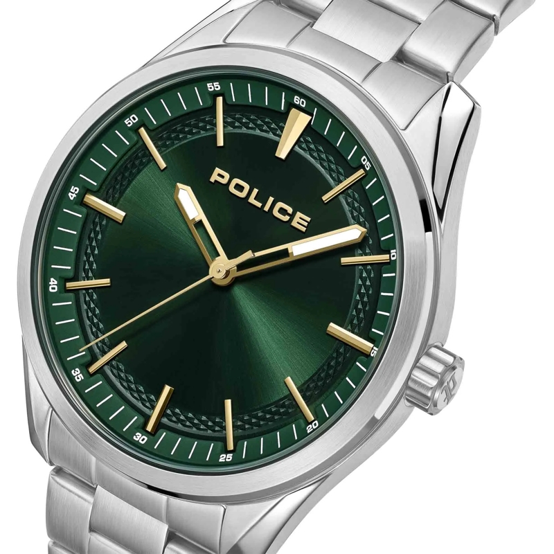 Police Automatikuhr Quarzuhr Grille silber(Image 3)