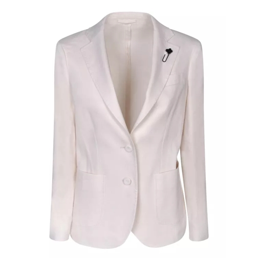 Lardini Single-Breasted Tailored Jacket White 