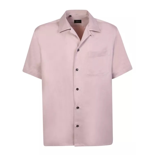Brioni Cotton-Linen Blend Shirt Pink 