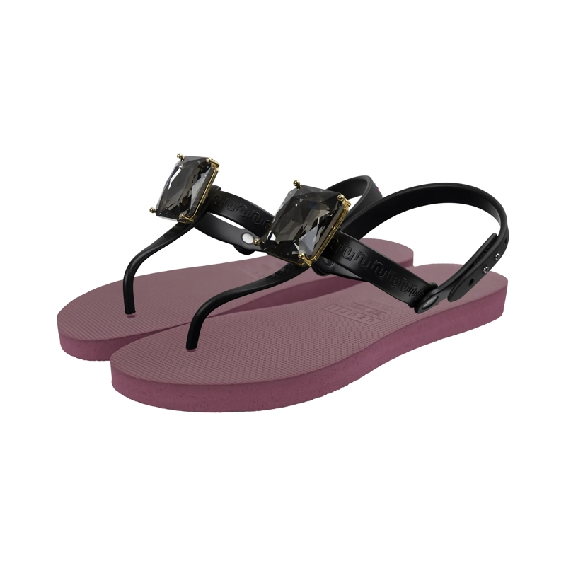 UZURII Flip Flops Zehentrenner Selena Diamond Silver bordeaux(Image 2)