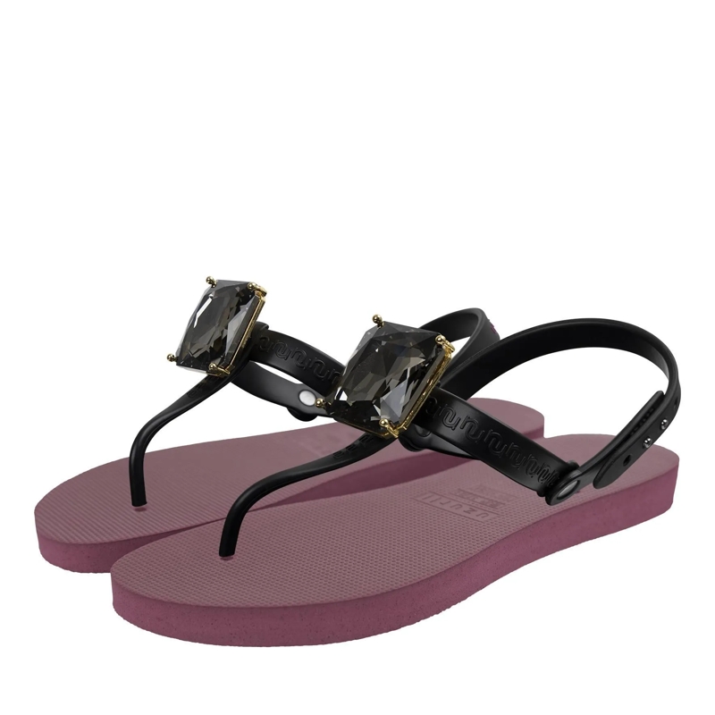 UZURII Flip Flops Zehentrenner Selena Diamond Silver bordeaux(Image 2)