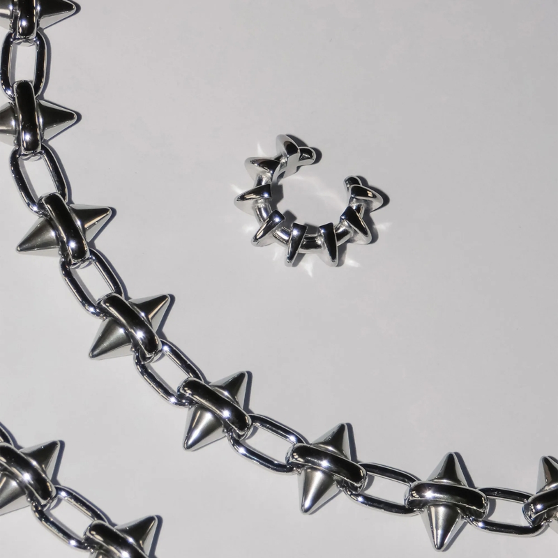 Liebeskind Berlin Ohrstecker Edelstahl Spikes silber(Image 5)