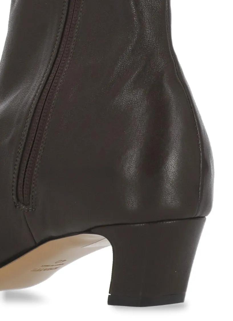 Thumbnail - Khaite Stiefel - Brown Leather Ankle Boots With Squared Toe - Gr. 37 (EU) - in Braun - für Damen