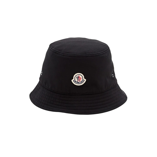 Moncler Logo Bucket Hat Black Hoed