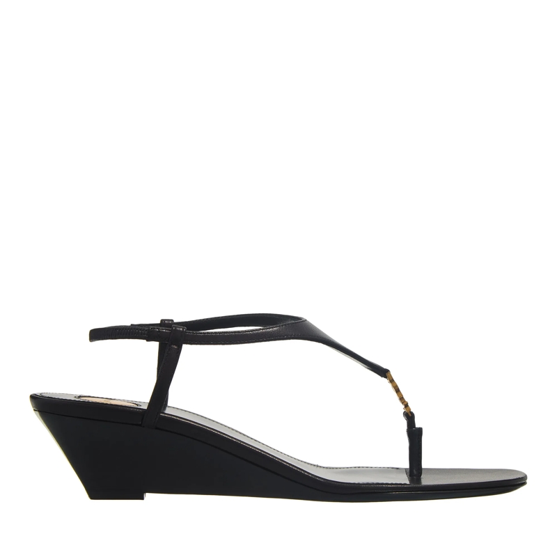 Saint Laurent Sandalen Cassandra Wedges Nero