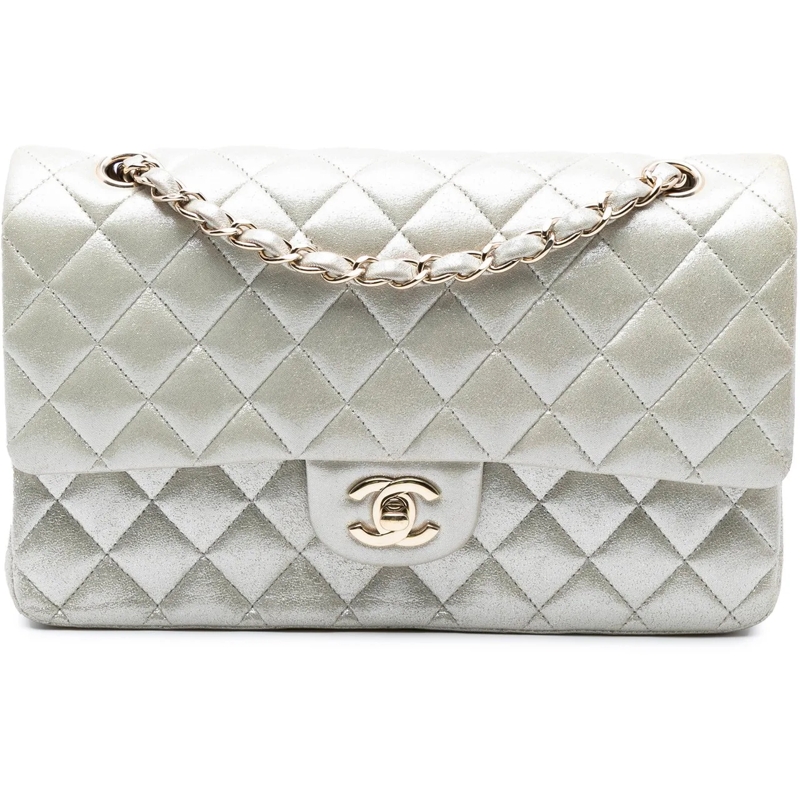 Chanel Sac à bandoulière Medium Classic Iridescent Lambskin Double Flap gold