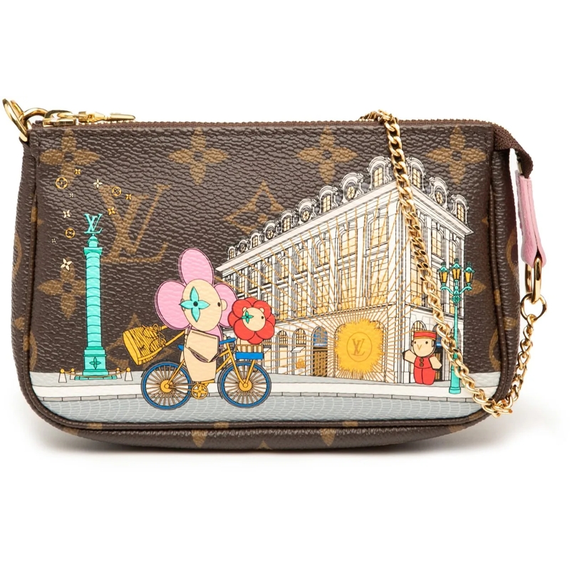 Louis Vuitton Tote Monogram Vivienne in Paris Mini Pochette Accessoir braun