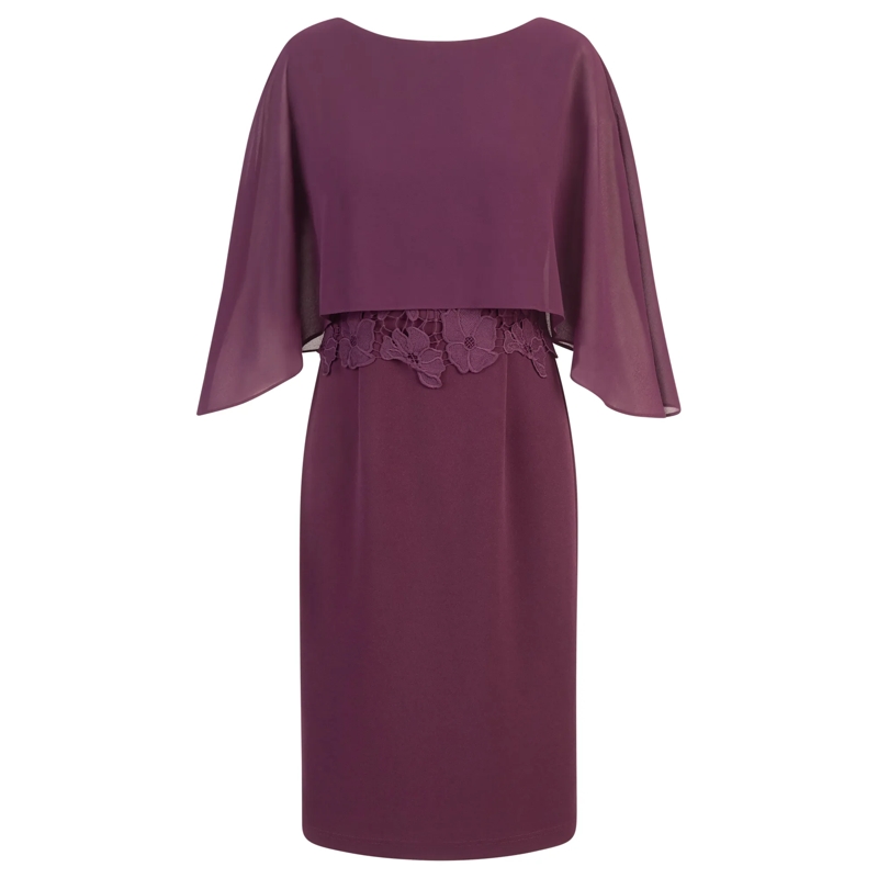 Apart Abendkleid Kleid mit Chiffoncape dunkles violett