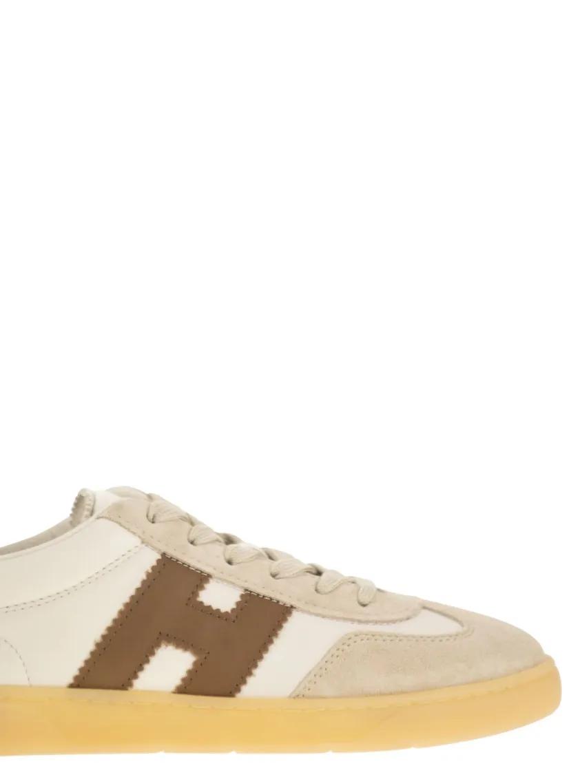 Thumbnail - Hogan Low-Top Sneaker - Cool - Leather And Suede Trainers - Gr. 39 (EU) - in Beige - für Damen