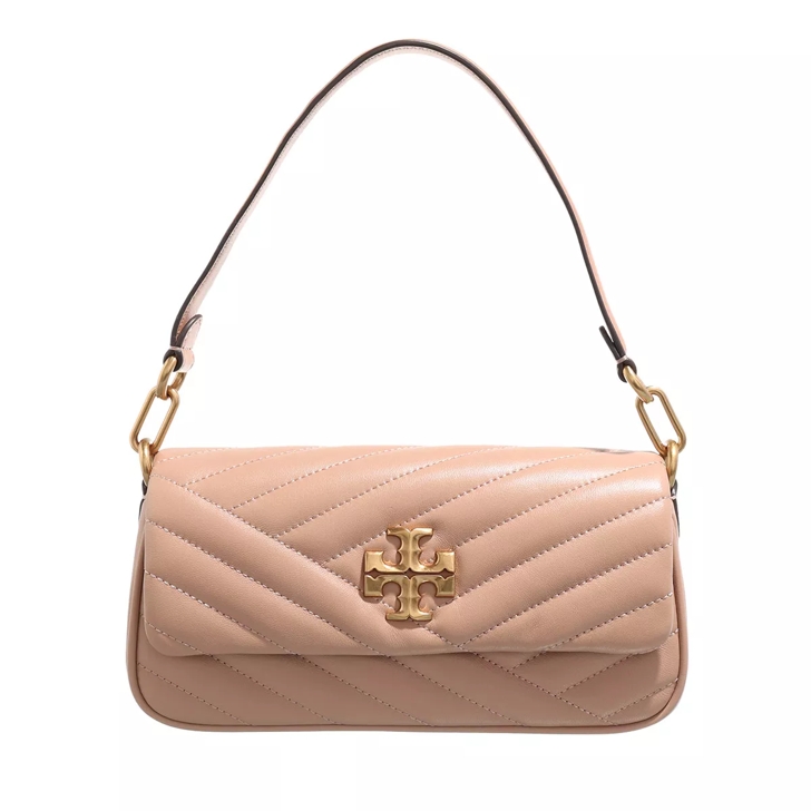 Kira Mini Leather Shoulder Bag in Beige - Tory Burch