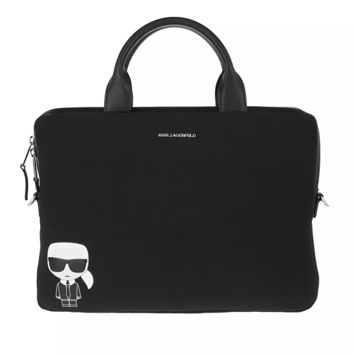 Karl Lagerfeld K/Ikonik Laptop Sleeve W Strap Black Sacoche pour ordinateur portable