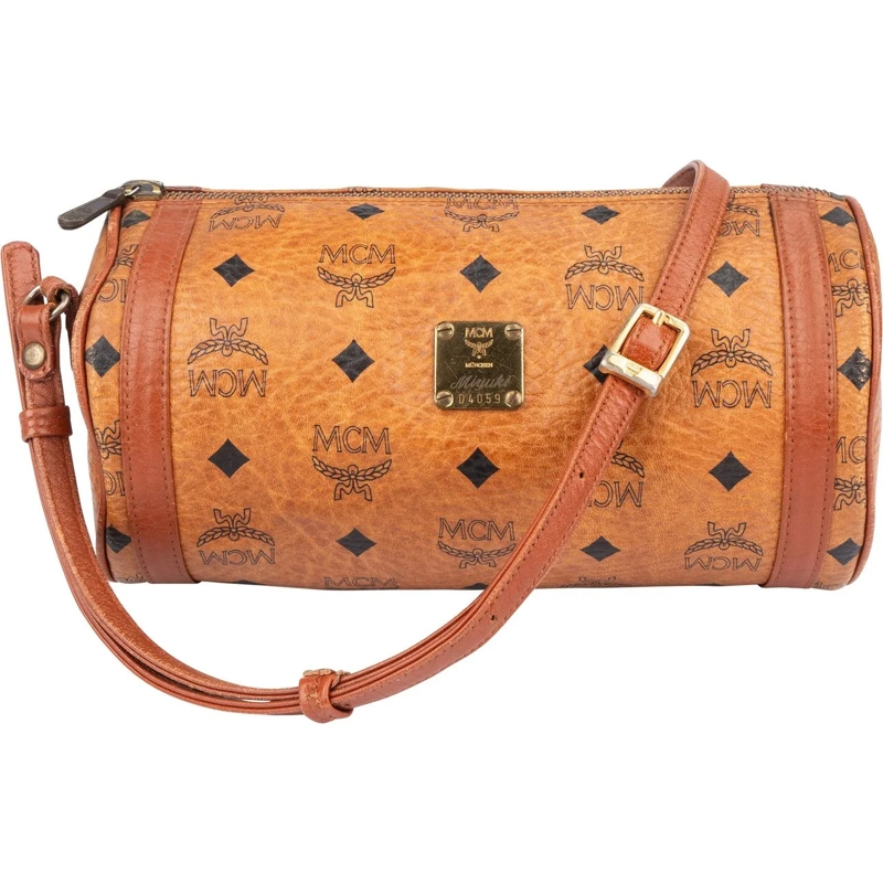 MCM Fourre-tout MCM Visetos Monogram Bowling Crossbody Bag braun