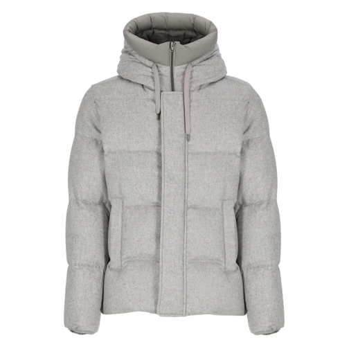 Herno Donzen jassen Cashmere And Silk Padded Bomber Jacket Grey