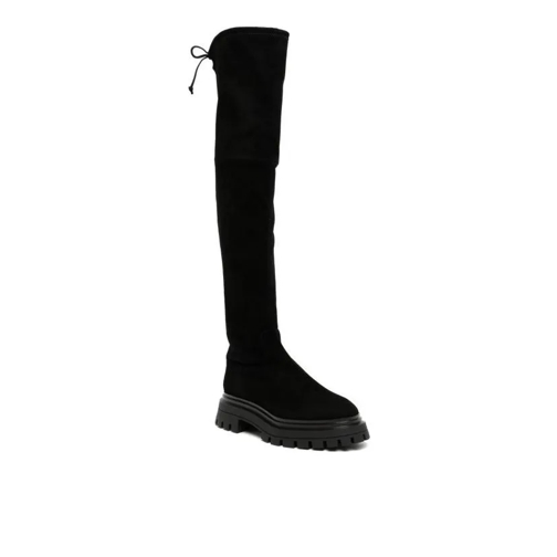 Stuart Weitzman Laars Black Suede High Boots Black