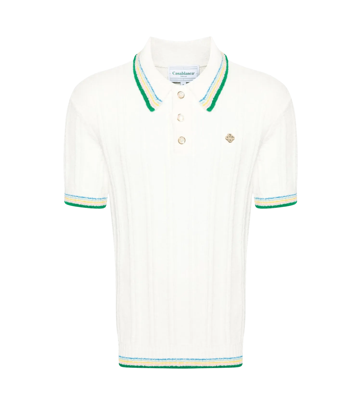 Casablanca - Poloshirt aus Boucle - Größe L - weiß