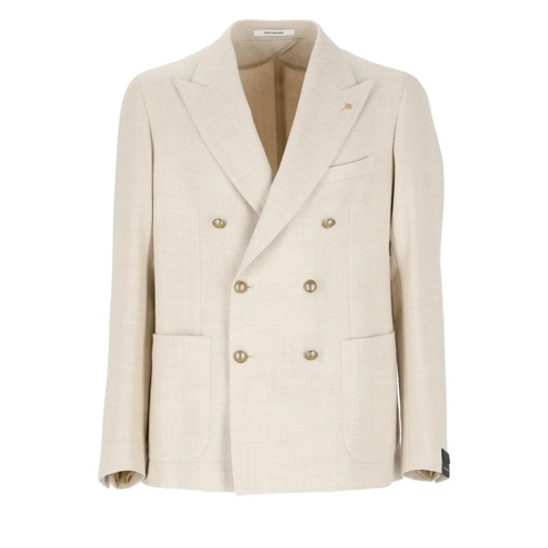 Tagliatore Blazer Doublebreasted Virgin Wool Jacket Neutrals