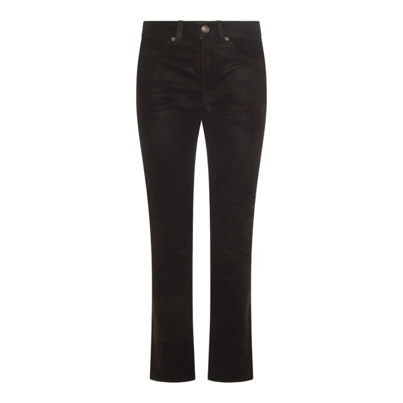 Etoile Isabel Marant  Straight-Leg Trousers With Textured Finish Black