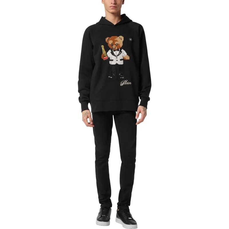 Philipp Plein Top Kapuzen-Sweatshirt Teddy schwarz(Image 4)