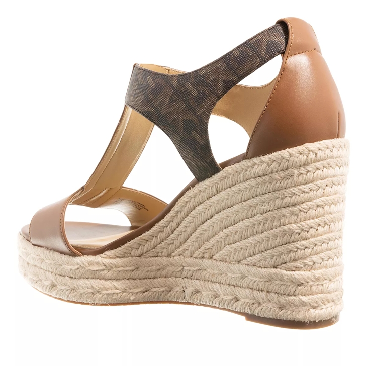 Michael Kors Berkley Mid Wedge Brn Luggage Sandal