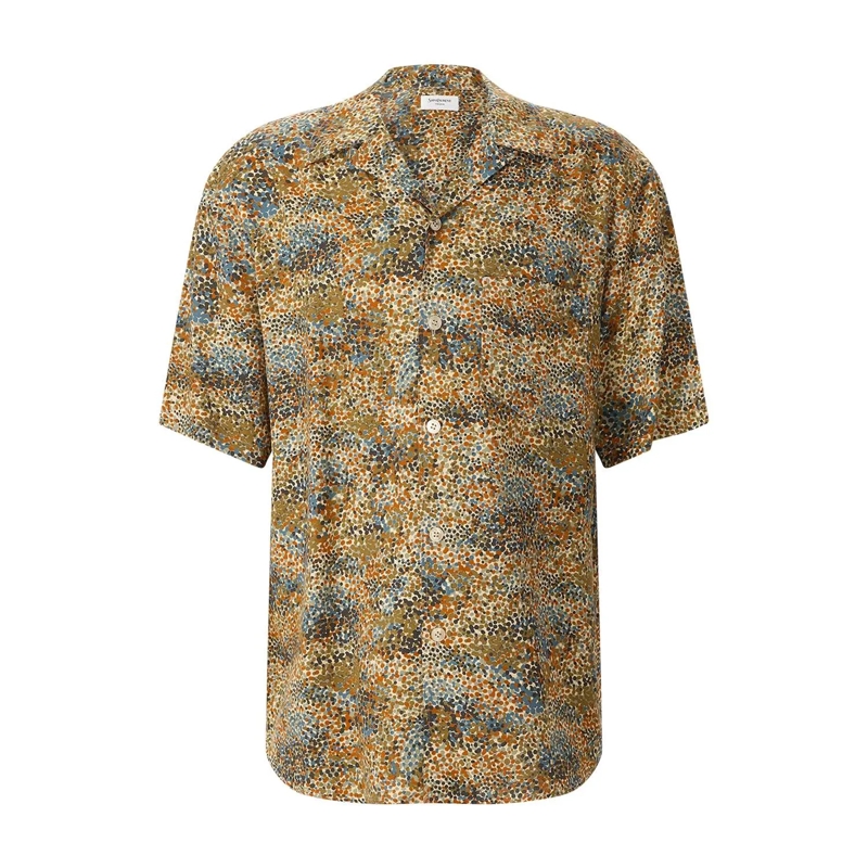 Saint Laurent Hemd Gepunktetes Hemd mehrfarbig