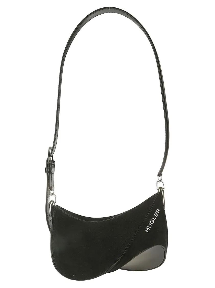 Mugler Shopper - Leather Spiral Shoulder Bag - Gr. unisize - in Schwarz - für Damen