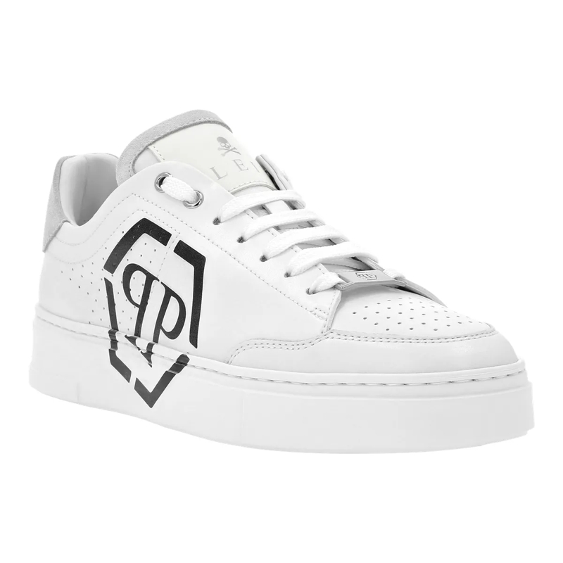 Philipp Plein Low-Top-Sneaker Lo-Top Turnschuhe Hexagon weiss