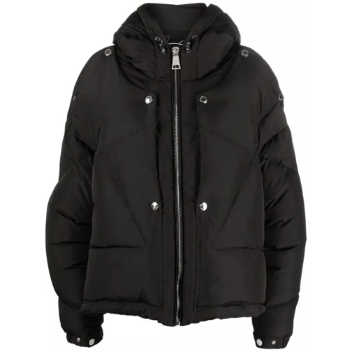 Khrisjoy Black Hooded Zip-Up Padded Jacket Black 