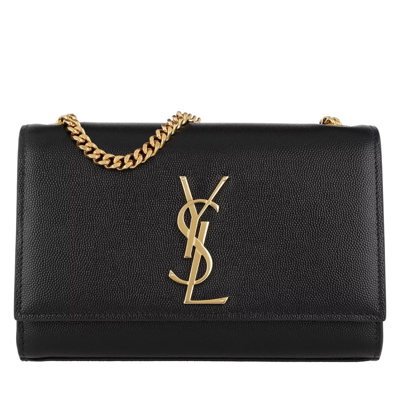 Saint Laurent Crossbody Bag Ysl New Small Kate Black Gold