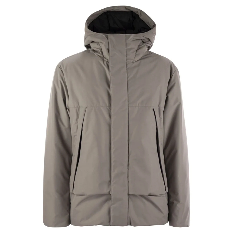 Herno Daunenjacke Laminar 2 Layers Down Jacket With Hood Grey