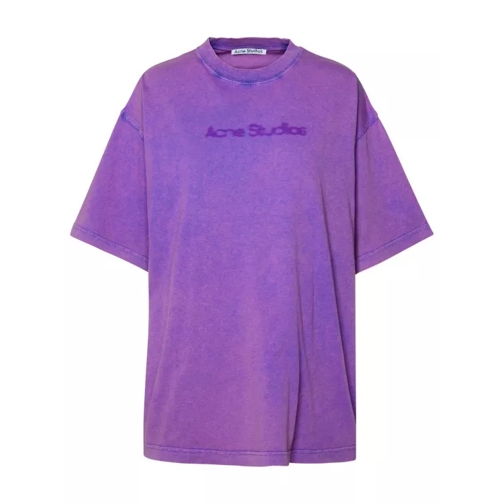 Acne Studios Lilac Cotton T-Shirt Purple 