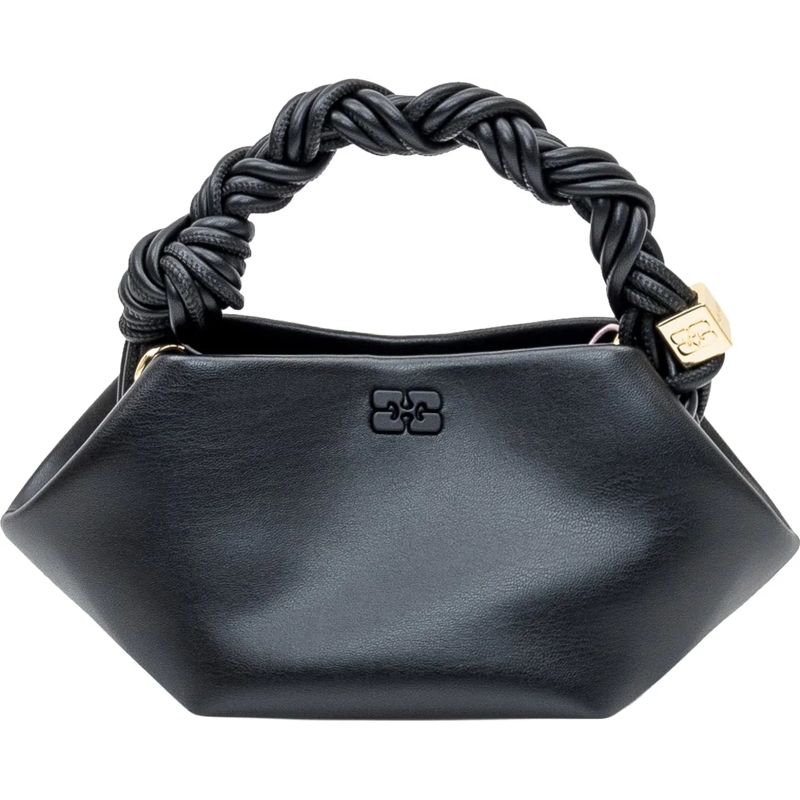 GANNI Schultertasche Bou Mini Bag con Manico Intrecciato schwarz