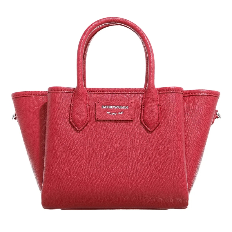 Emporio Armani Crossbody Bag Shopping M-L Bufalo Verniciato - Shopping M-L Bufa Carminio/Taupe